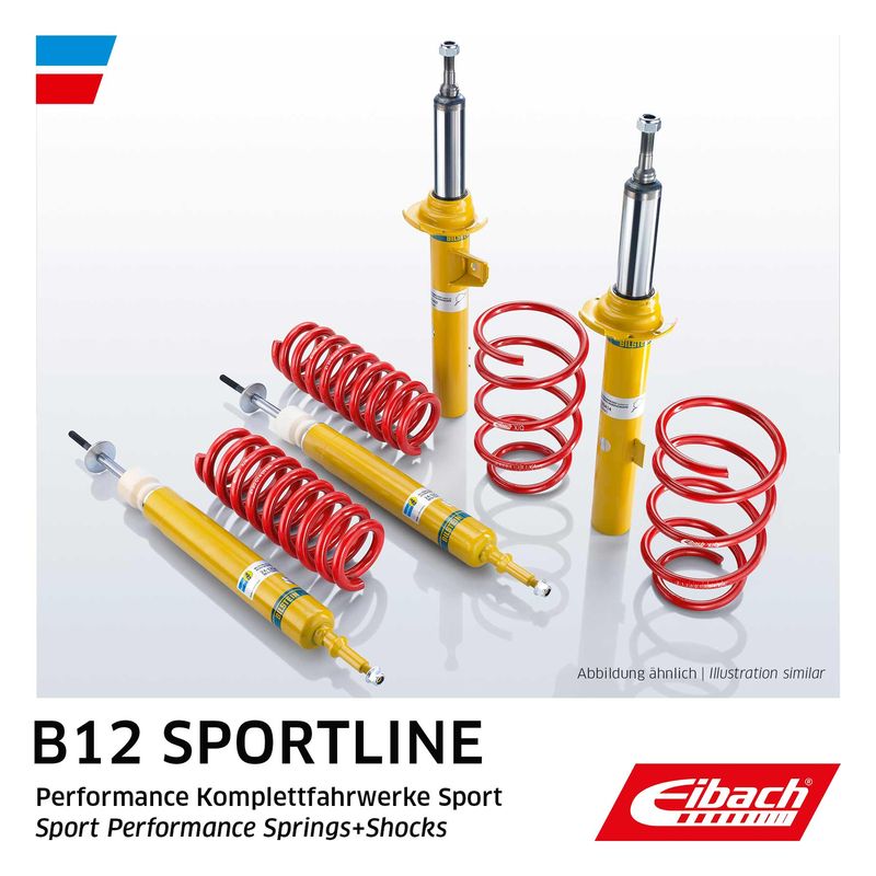 Sportsstøddæmper sæt m fjedre Eibach kit B12 PK Skoda OCTAVIA III